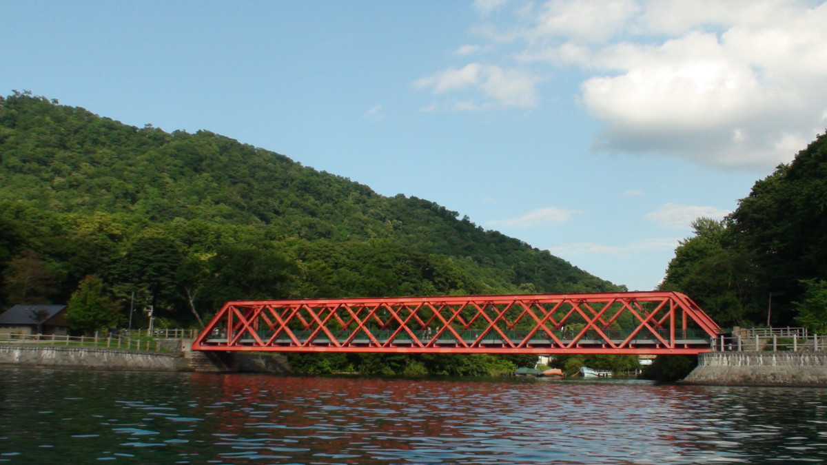 山線鉄橋はただ今補修工事中です。